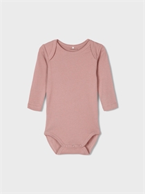 NAME IT 3-Pak ØKO Body Langærmet Pale Mauve Flower